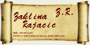 Žaklina Rajačić vizit kartica
